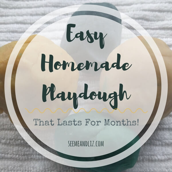 Easy Homemade Playdough Recipe that lasts for months