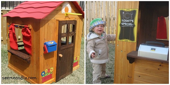 Little known facts about outdoor play equiptment for toddlers - a wooden playhouse for toddlers helps with language development