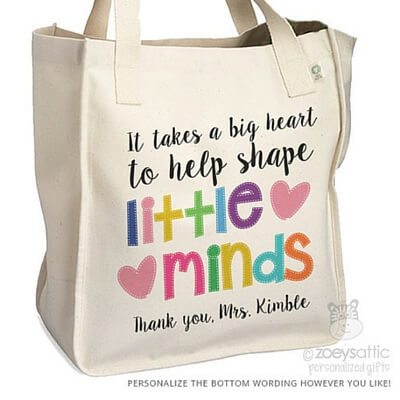 Cool Gifts Teachers Love Personalized Tote Bag